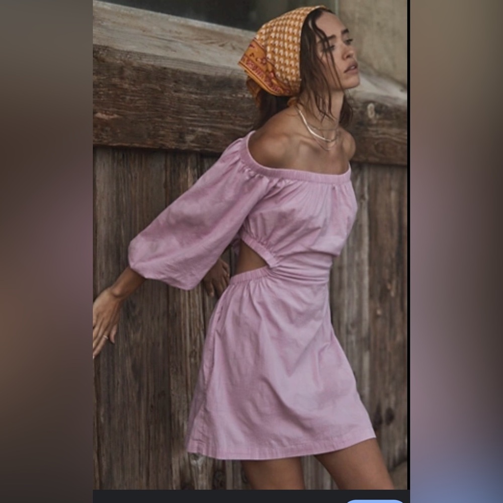 Free People Orchid (lavender/pink) Mini Dress Large